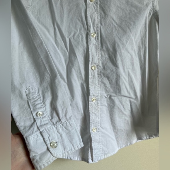 Oshkosh White Button Up Shirt Longsleeve Boys Size 10 Formal Wedding School - Picture 2 of 8